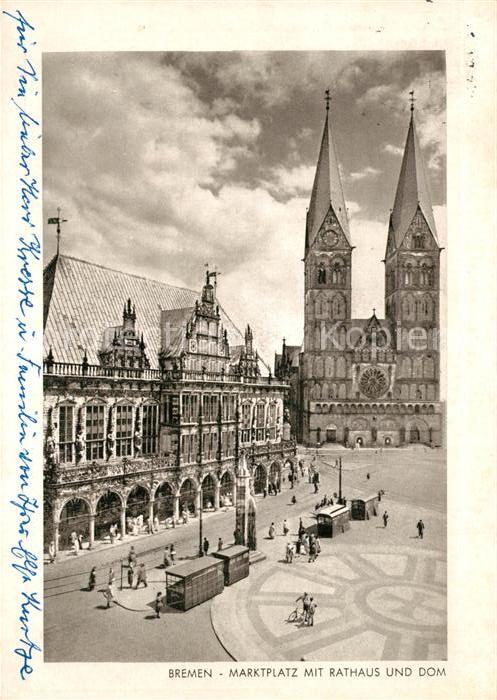 Bremen Marktplatz mit Rathaus und Dom