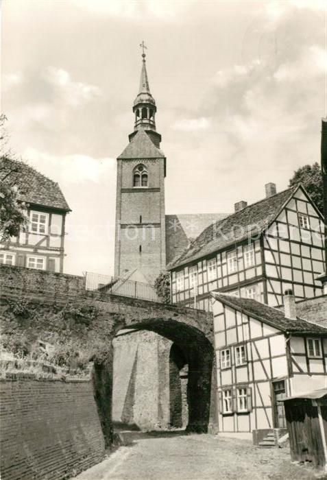 Tangermuende Rossfurt Fachwerk Kirchturm