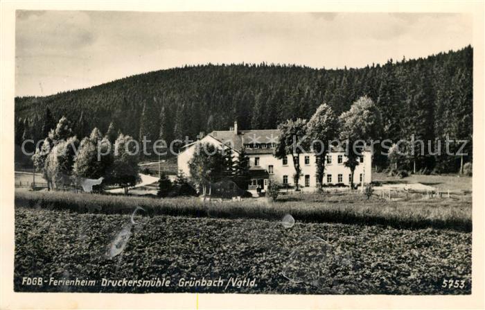 Gruenbach Vogtland Ferienheim Druckersmuehle