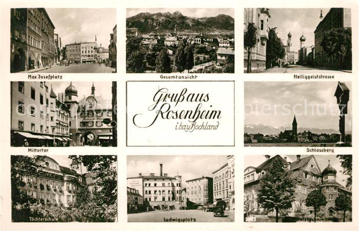 Rosenheim Bayern Max Josefplatz Ludwingsplatz Schlossberg