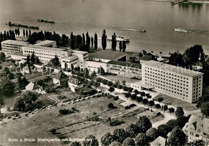 Bonn Rhein Bundeshaus Fliegeraufnahme