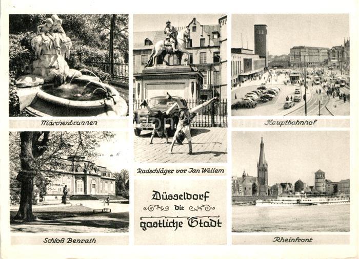 Duesseldorf Hauptbahnhof Schloss Benrath Radschlaeger Maerchenbrunnen