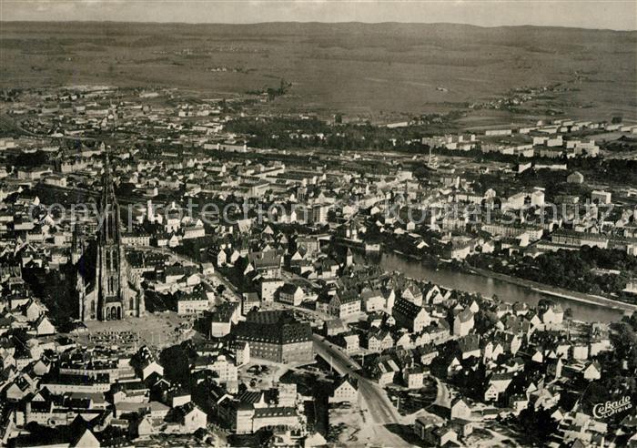 Ulm Donau Fliegeraufnahme