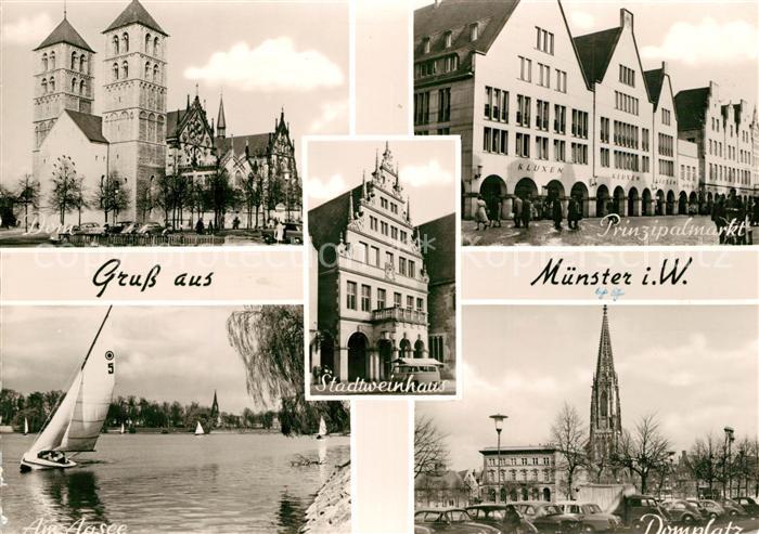 Muenster Westfalen Domplatz Stadtweinhaus Aasee