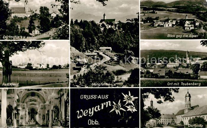 Weyarn Kirche Dorfplatz Mangfalltal