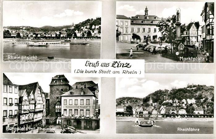 Linz Rhein Marktplatz Burgplatz Rheintor Rheinfaehre