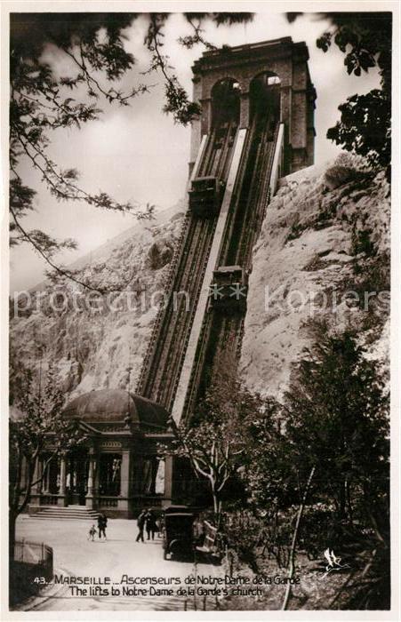 Marseille Bouches-du-Rhone Ascenseurs de Notre-Dame de la Garde