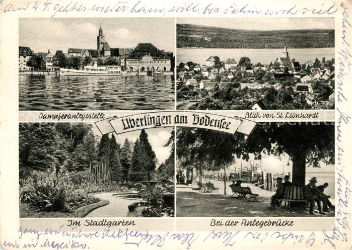 ueberlingen Bodensee Dampferanlegestelle Stadtgarten Anlegebruecke