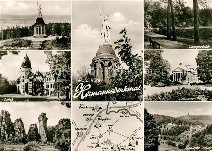 Hermannsdenkmal Schloss Externsteine Detmolder Theater Donoperteich