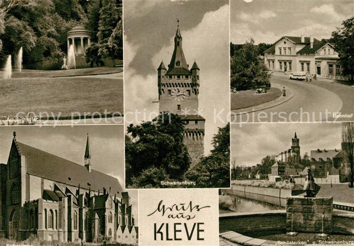 Kleve Bahnhof Schwanenburg Amphitheater Schuesterken
