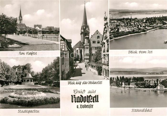 Radolfzell Bodensee Hafen Stadtgarten Strandbad Muenster