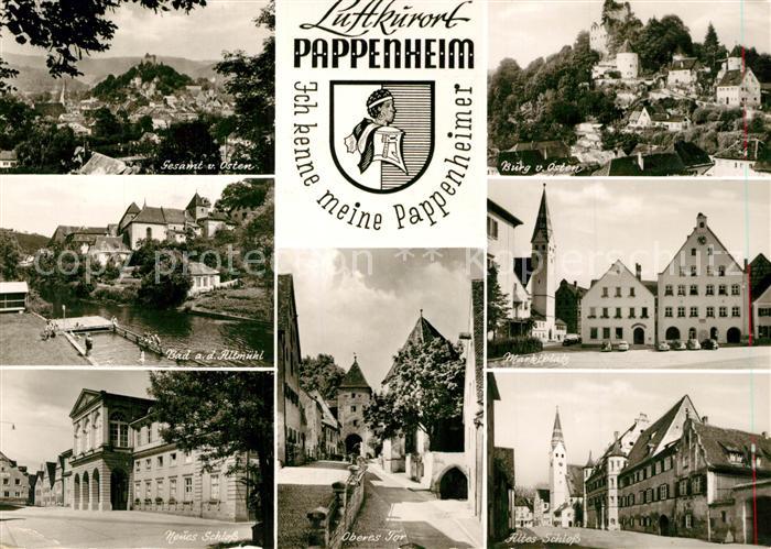 Pappenheim Mittelfranken Marktplatz Schloss Bad Altmuehl Burg