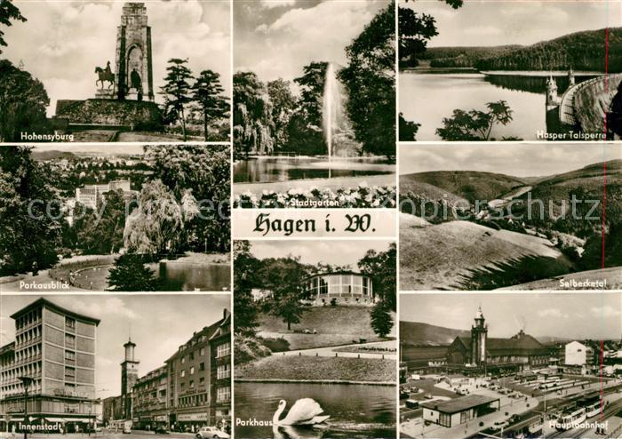 Hagen Westfalen Parkhaus Hauptbahnhof Hasper-Talsperre Hohensyburg