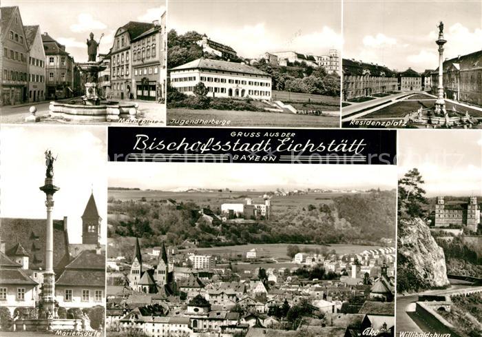 Eichstaett Oberbayern Jugendherberge Residenzplatz Marktplatz