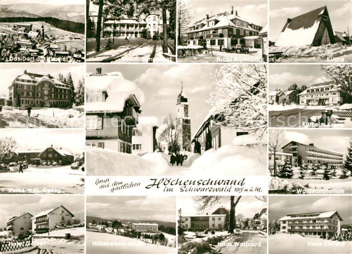 Hoechenschwand Hotel Alpenblick Kurheim Krone Waldsanatorium Hotel Gaiser