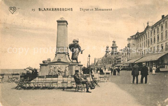 Blankenberghe Digue et Monument