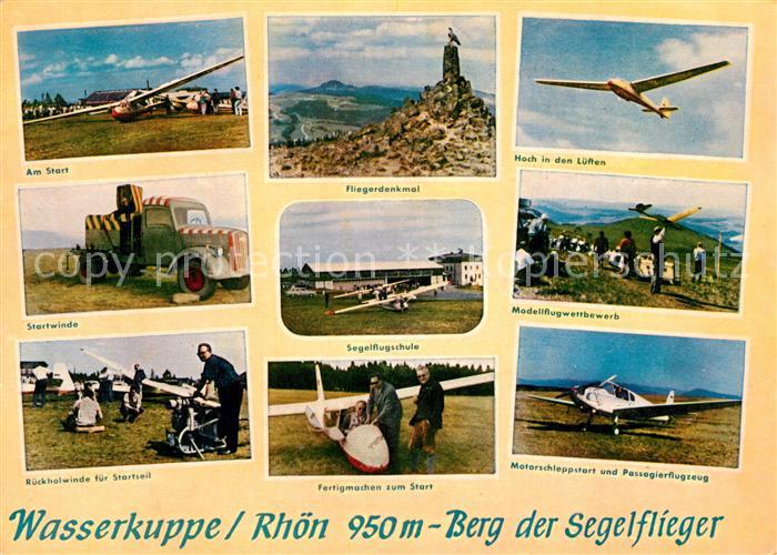Wasserkuppe Rhoen Segelflieger Fliegerdenkmal Startwinde Segelflugschule Modellf