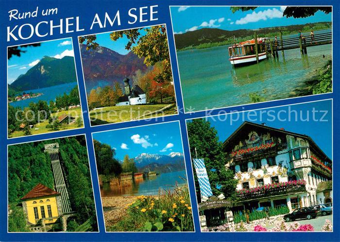 Kochel See Walchensee Jochberg Ev Kirche Bootsanlegestelle Walchensee Kraftwerk