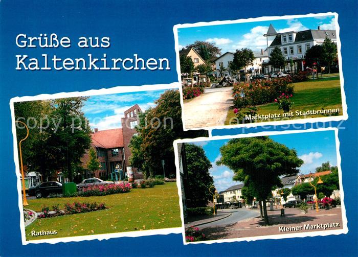 Kaltenkirchen Holstein Rathaus Marktplatz mit Stadtbrunnen Kleiner Marktplatz