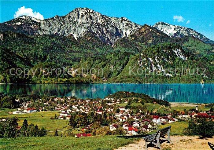 Kochel See mit Herzogstand und Heimgarten