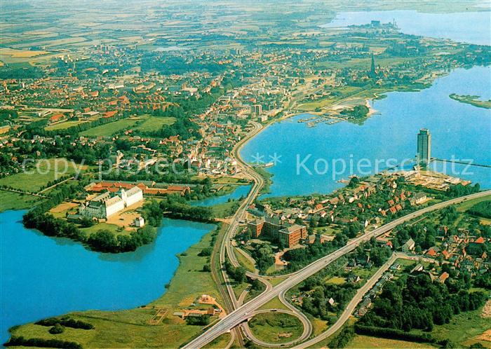 Schleswig Schlei Schlossinsel mit Schloss Gottorp Fliegeraufnahme