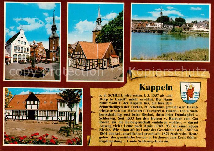 Kappeln Schlei Rathausmarkt Nicolaikirche Kehrwieder Panorama Altes Fachwerkhaus