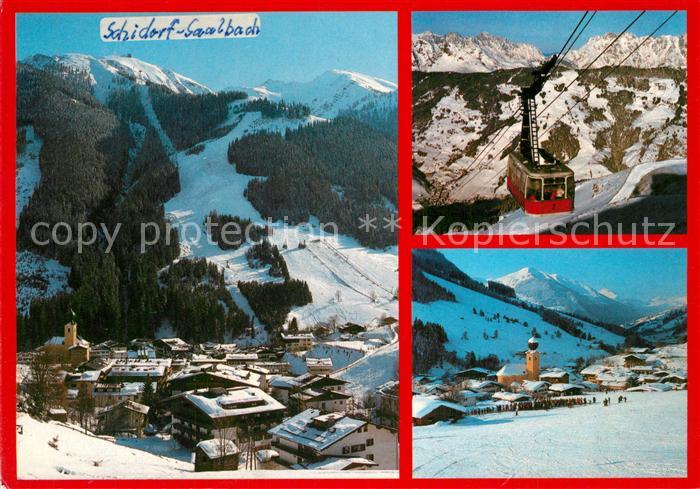 Saalbach-Hinterglemm Ortsblick Seilbahn Panorama