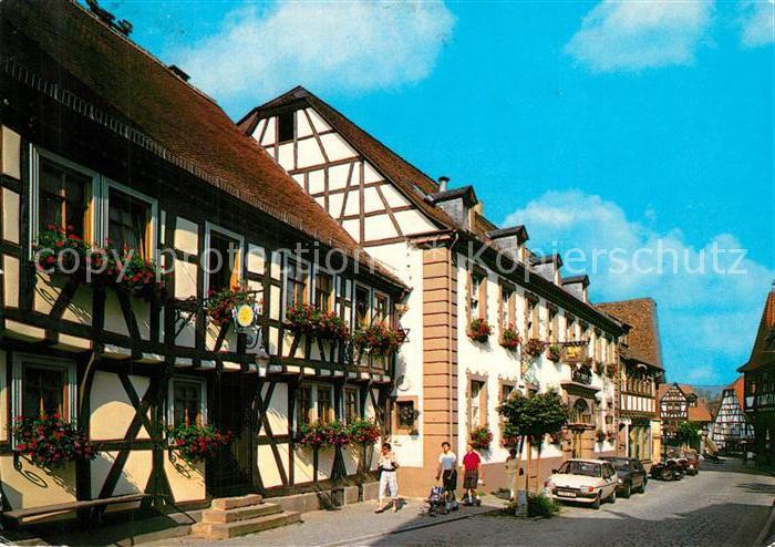 Michelstadt Braunstrasse mit Hotel Drei Hasen