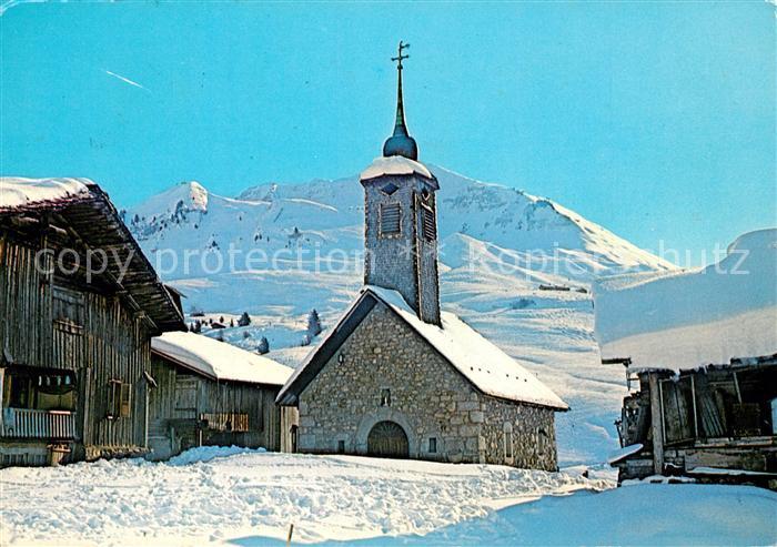 Le Grand-Bornand Le Chinaillon Vieux chalets et la chapelle