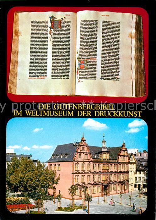 Mainz Rhein Gutenbergbibel im Weltmuseum der Druckkunst