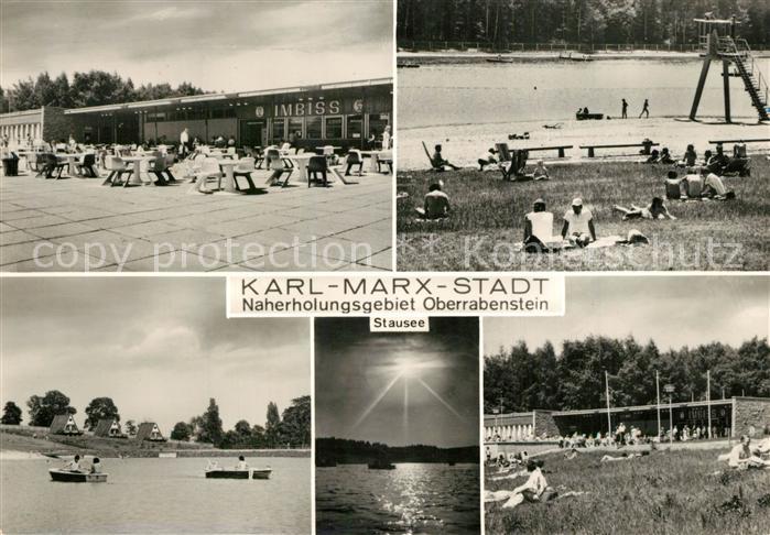 Karl-Marx-Stadt Naherholungsgebiet Oberrabenstein Schwimmbad Stausee