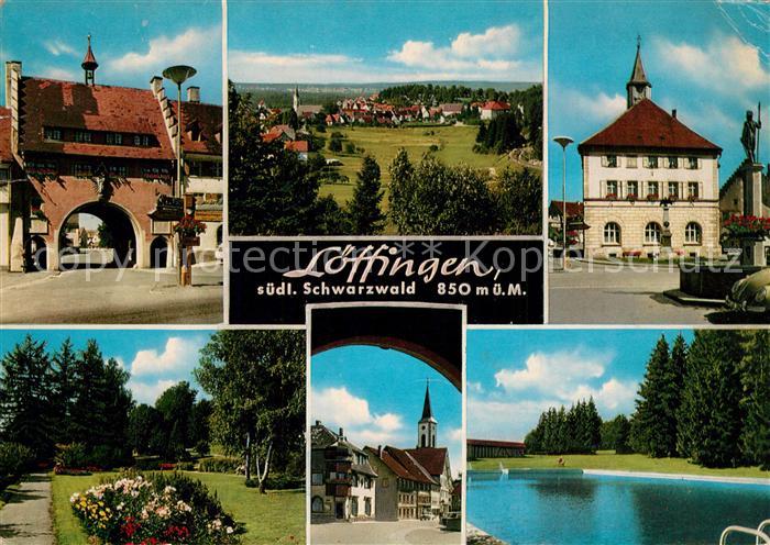 Loeffingen Tor Panorama Rathaus Park Schwimmbad