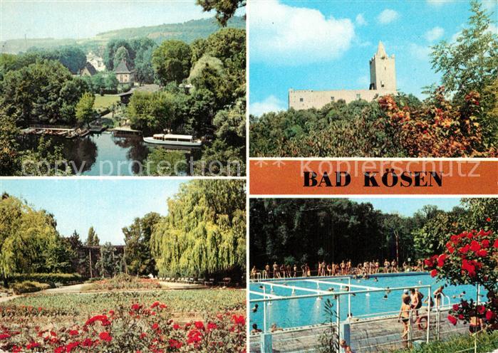 Bad Koesen Dampferanlegestelle Rudelsburg Park am Gradierwerk Schwimmbad