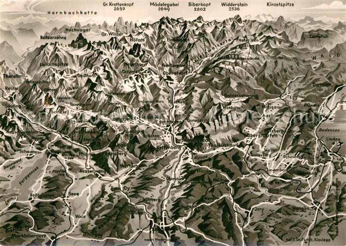 Allgaeu Region Panoramakarte
