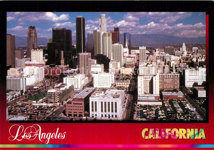 Los Angeles California Breathtaking view of downtown showing the First Interstat