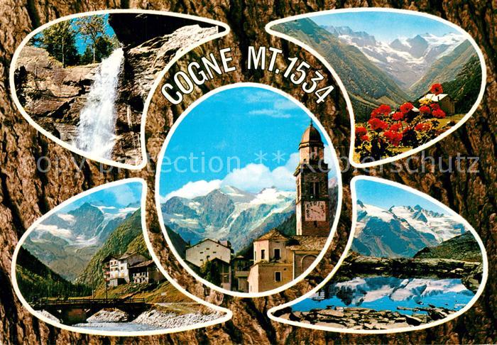 Cogne  Wasserfall Panorama Kirche