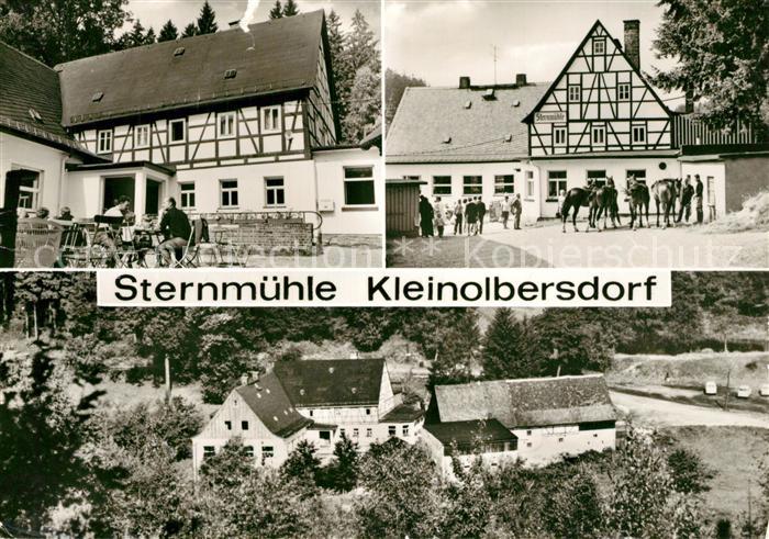 Kleinolbersdorf-Altenhain Gaststaette Sternmuehle Pferde Fachwerkhaus