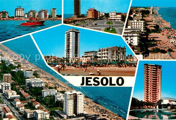Jesolo Teilansichten Strandpartien Fliegeraufnahme