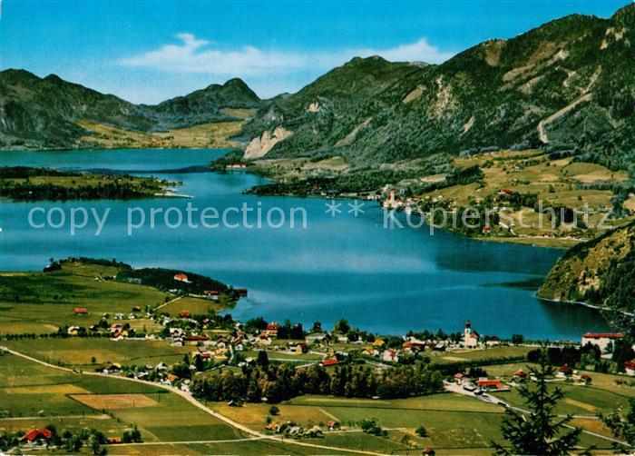 St Wolfgang Wolfgangsee mit St Gilgen Fliegeraufnahme