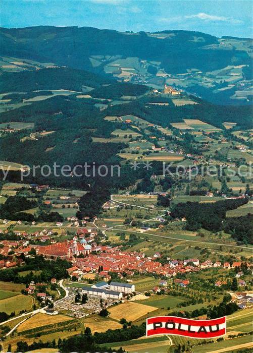 Poellau Fliegeraufnahme Wallfahrtskirche mit Poellauberg