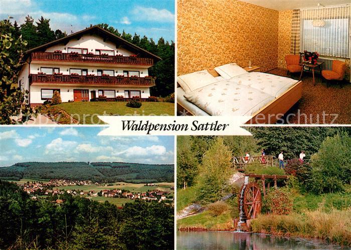 Wahlen Odenwald Waldpension Sattler Zimmer Panorama Muehlrad