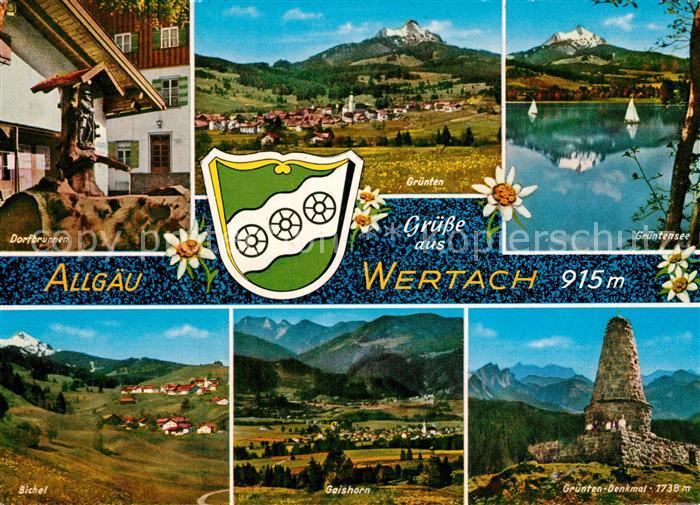 Wertach Dorfbrunnen Gruenten Gruentensee Bichel Gaishorn Denkmal