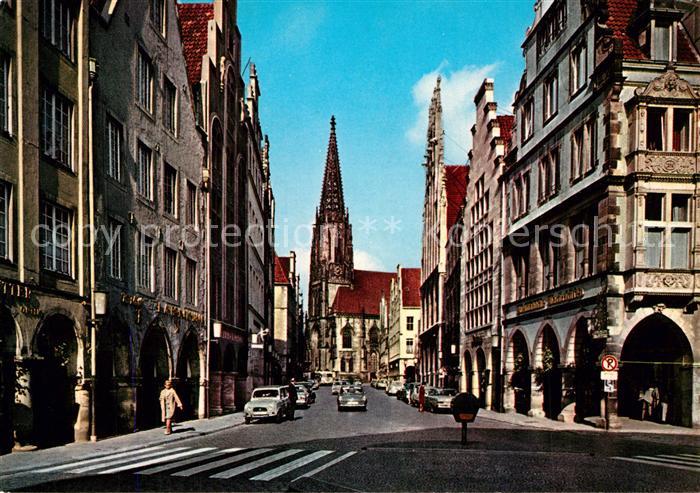Muenster Westfalen Prinzipalmarkt Lambertikirche