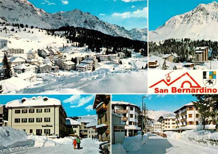 Grigioni Winterpanorama San Bernadino
