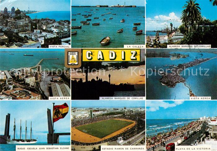 Cadiz Andalucia Vista Parcial La Caleia Alameda Marques de Comillas