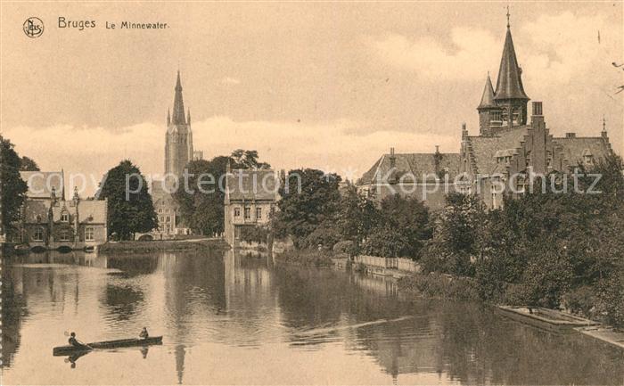 Bruges BRUGGE Belgie Le Minnewater Eglise