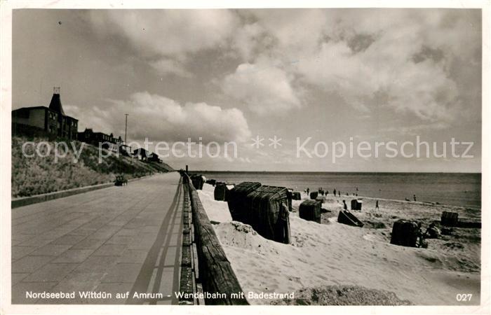 Wittduen Amrum Wandelbahn mit Badestrand Promenade
