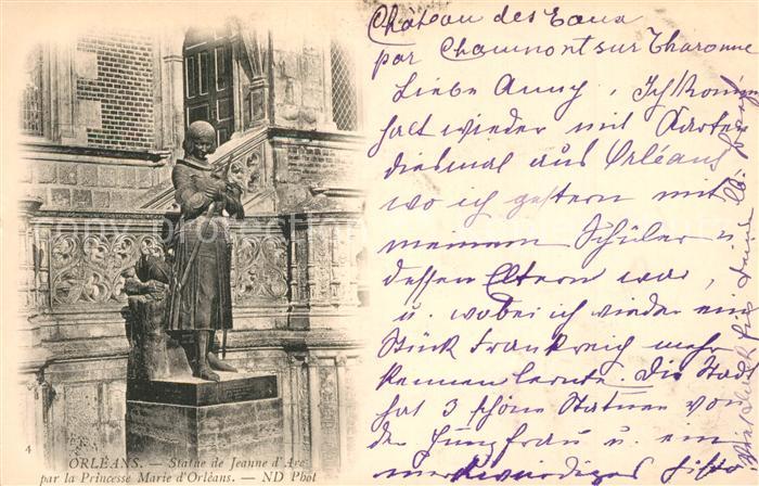 Orleans Loiret Statue de Jeanne d Arc par la Princesse Marie d'Orleans