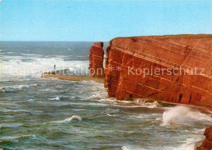 Helgoland Schwere Sturmflut an der Westkueste Lange Anna