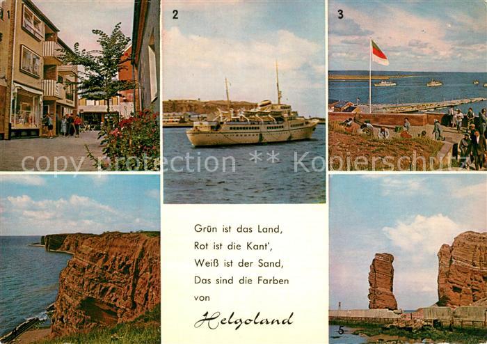 Helgoland Ortsmotiv Steilkueste Lange Anna Faehre